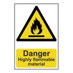 Danger Highly flammable  material - 200 x 300mm