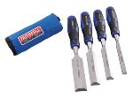 Faithfull 4 Piece Soft Grip Chisel Set in Roll