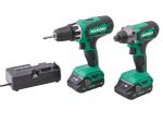 Hikoki 18v Combi & Impact Drill Twin Pack