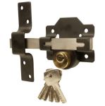 Long Throw Lock Double Locking 70mm Black/Stainless Steel