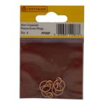 Coppered Picture Screw Rings 8mm (Pack of 4)