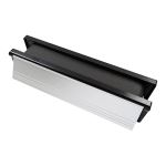 Intumescent Letterbox Polished Silver 272mm Black Frame