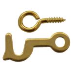 Electro Brassed Side Hook & Eye 31mm (Pack of 2)