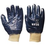 Scan | Nitrile Knitwrist Heavy Duty Gloves L
