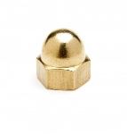 Metric Hex Dome Nut Brass | M4