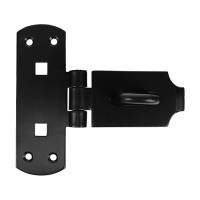 Heavy Duty Vertical Bolt on Hasp & Staple Black 6"