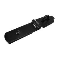 Heavy Duty Swivel Hasp & Staple Black 6"