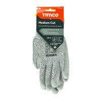 Timco | Medium Cut Gloves - PU Coated HPPE Fibre with Glass Fibre