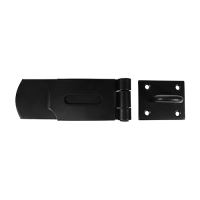 Heavy Duty Swivel Hasp & Staple Black 6"