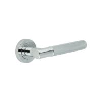 Jedo Bari Knurled Door Handle | Polished Chrome