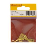 Electro Brassed Side Hook & Eye 31mm (Pack of 2)