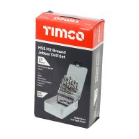 Timco | Roll Forged Jobber Drills Set - HSS | 19 Piece