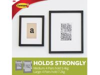 Picture Hanging Strips Set Medium & Large 12 Pack