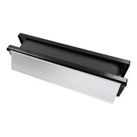 Intumescent Letterbox Satin Anodised Aluminium 272mm Black Frame